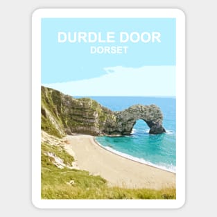 Dorset Durdle Door. Travel location poster Sticker